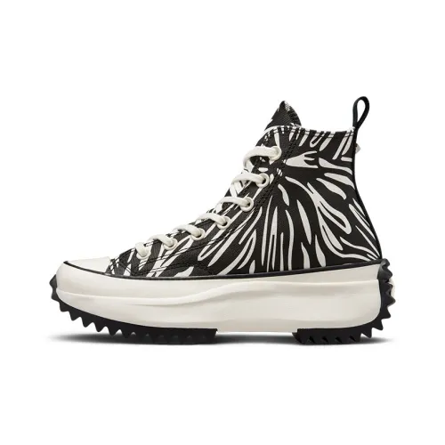 Converse Run Star Hike Устойчивые к истиранию высокие кеды унисекс черные белые