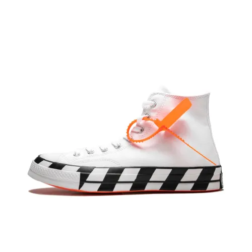 Off Белый x Converse 1970s CHUCK TAYLOR Ow 2,0 Дышащие Высокие Кеды Унисекс Черный Белый