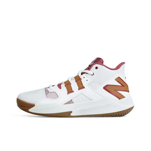 New Balance совместный бренд Coco CG1 MID Топ Кроссовки для тенниса Унисекс Белый-коричневый