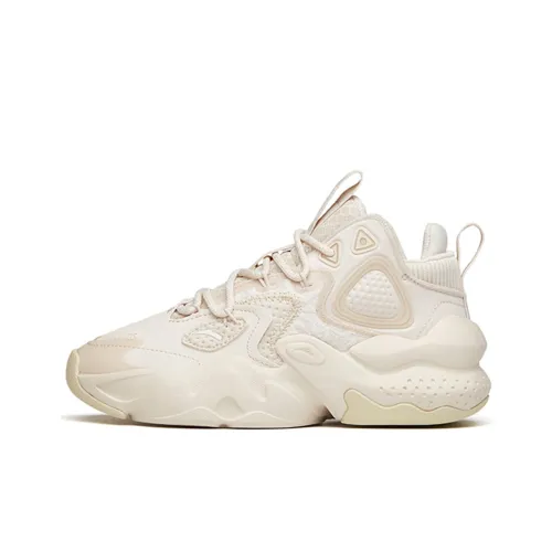 ANTA Bastard Shock Absorbers Slip-resistant MID Топ Толстая подошва Кроссовки Женские Грязно-серый