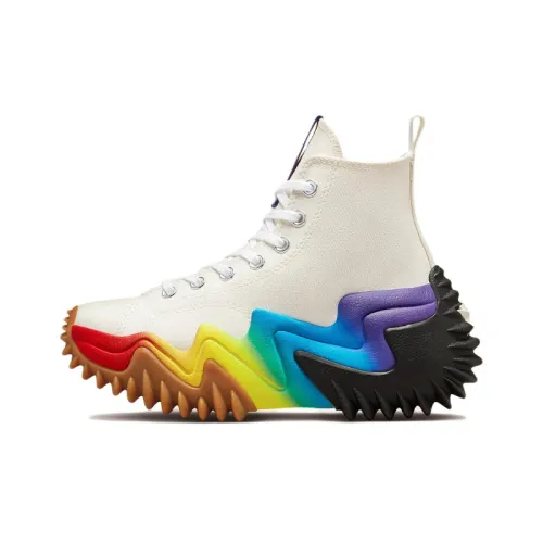 Конверс Run Star Motion Платформа Pride High Топ Кеды Унисекс Белый Ослепительный цвет