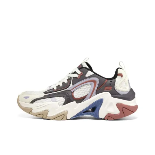 Skechers Stamina V3 Low Топ Толстая подошва Кроссовки Мужские Серый Синий Розовый