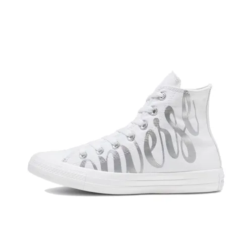 Converse Chuck Taylor All Star Все OF The Звезды Высокие Кеды Женские Белые Серебряные