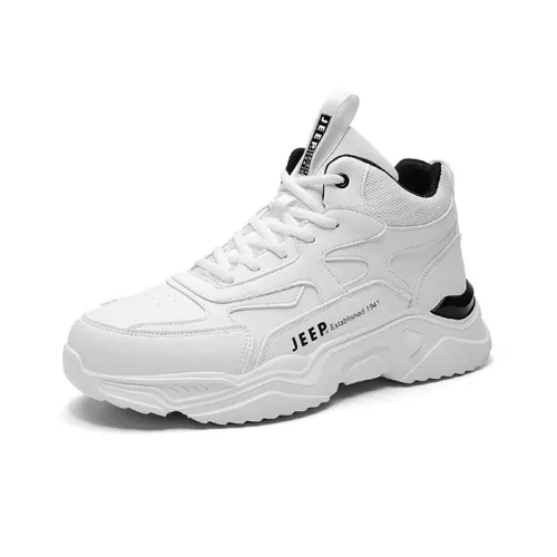 JEEP SPIRIT Устойчивый к истиранию Водонепроницаемый Легкий Термический MID Топ Толстая подошва Мужские Кроссовки Белые