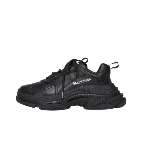 Balenciaga Triple S Low Топ Толстоподошвенные кроссовки Женские Черный