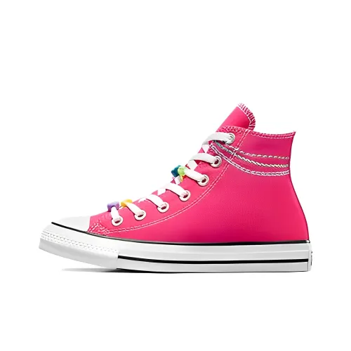 Converse Chuck Taylor All Star Вышитый Браслет Высокие Кеды Женские Розовые Белые