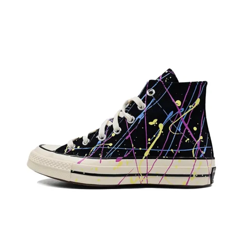 Конверс 1970s Chuck Taylor All Star Устойчивые к истиранию покрытие Высокие кеды Унисекс Черные
