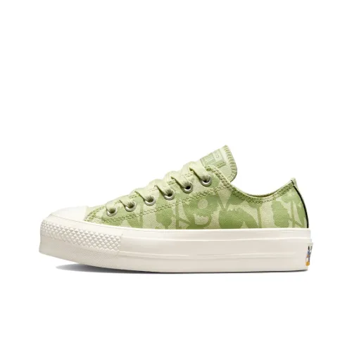 Конверс All Star Lift CHUCK TAYLOR Платформа Низкие Кеды Женские Matcha Green