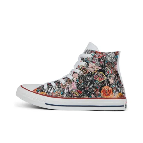 Converse Chuck Taylor All Star Glitter Tattoo High Top High Top Canvas Shoes Unisex Татуированный