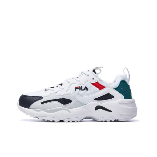 FILA Tracer Амортизация Износостойкий Низкий Топ Толстая Подошва Кроссовки Женские Белый Черный Зеленый Красный