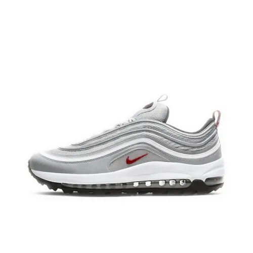 Nike Air Max 97 GOLF 'Серебряный Bullet' Низкий Топ Обувь для гольфа Унисекс Жидкое серебро