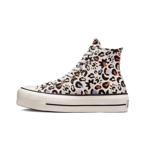 Converse Chuck Taylor All Star Платформа High Топ Кеды Женские Черный белый Многоцветный