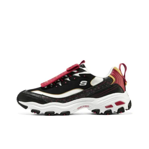 Skechers Красный конверт Низкий топ Обувь с толстой подошвой Черный Красный Желтый