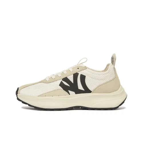 MLB Chunky Jogger Seamball Противоскользящие Устойчивые к истиранию Низкий Топ Толстая подошва Кроссовки Унисекс Бежевые