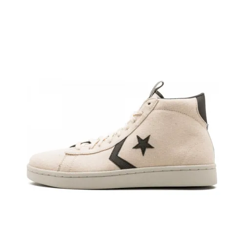 Конверс Cons Pro Leather Hi Кремовый Сливочный Высокий Топ Кеды Унисекс Бежевый