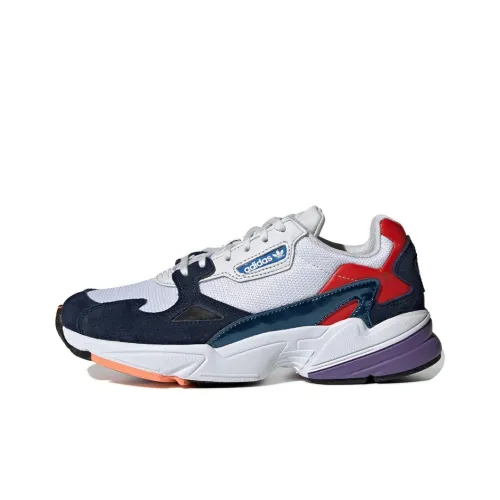 Adidas Originals Falcon Shock Absorbers Низкий Топ Толстая Подошва Кроссовки Женские Серый Синий
