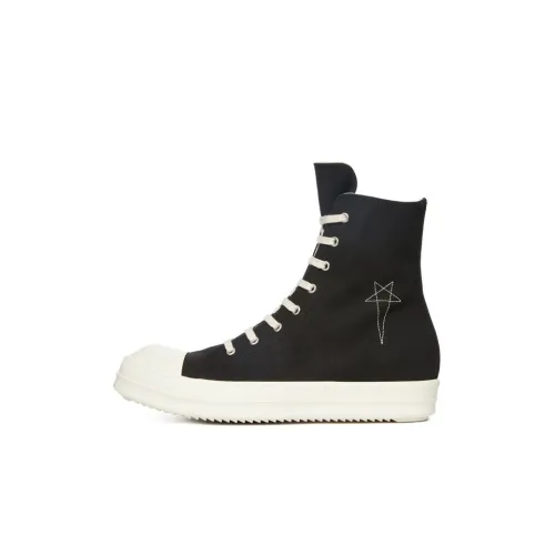 Rick Owens DRKSHDW High-Top Canvas Shoes Black Women's