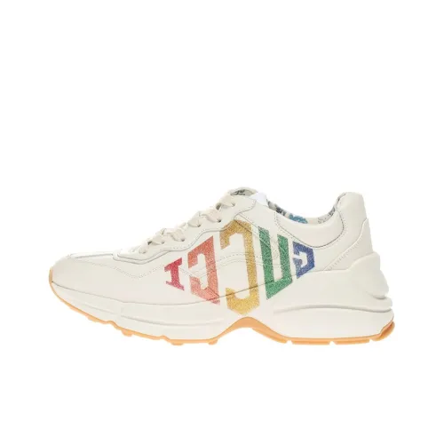 GUCCI Rhyton Low Топ Толстая подошва Кроссовки Женские Белые