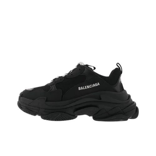Balenciaga Triple S Low Топ Толстоподошвенные кроссовки Женские Черный