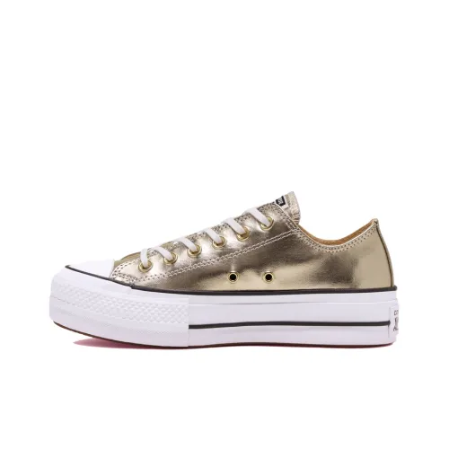 Converse Chuck Taylor All Star Металлик Холст Платформа Низкие Кеды Женские Металл