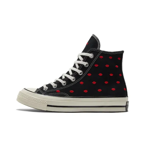 Converse 1970s High Top Canvas Shoes Unisex Black Red Конверс 1970s Высокие Кеды Унисекс Черный Красный