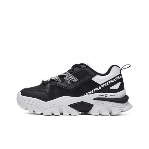 FILA Fishbone 3 Generations Low Топ Толстоподошвенные кроссовки Женские Черный белый