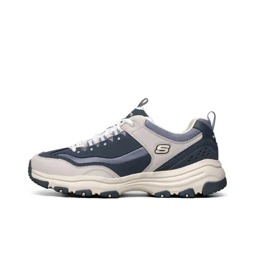 Skechers I Conik Oreo Синий Mountain Coffee Низкий Топ Толстая Подошва Мужской Морской Синий