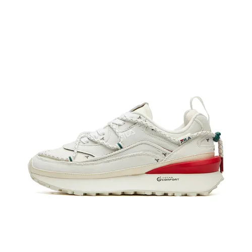 FILA FUSION Jogger DX XMAS Низкий Топ Толстая Подошва Кроссовки Женские Серый Красный Зеленый