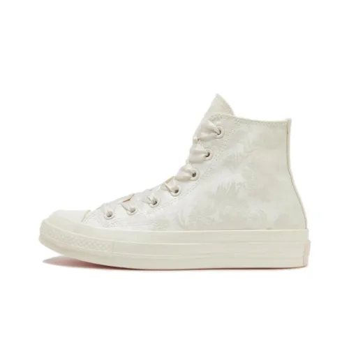 Конверс 1970s Chuck All Star Устойчивые к истиранию Высокие Кеды Унисекс Бежево-желтые