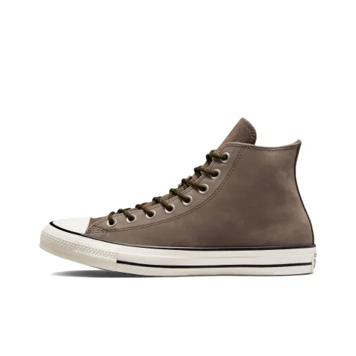 Converse Chuck Taylor All Star Нубук Кожа Высокие Кеды Унисекс Темно-Коричневый