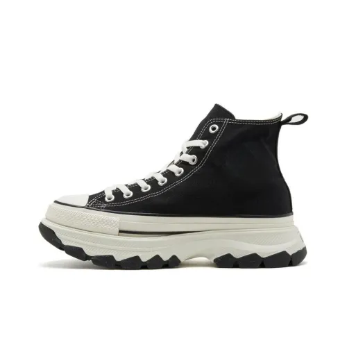 Converse Chuck Taylor All Star Trek Wave Hi Устойчивые к истиранию Высокие Кеды Унисекс Черный Белый Японская Версия