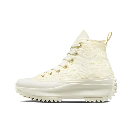 Converse Run Star Hike Платформа Daisy Шнур Высокий Топ Кеды Женские Экрю