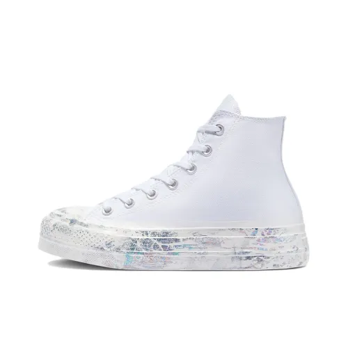 Конверс All Star Series Lift Platform High Top Кеды Женские Белые