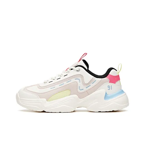 ANTA Life Collection Амортизирующие подошвы Устойчивые к истиранию Низкий топ Толстая подошва Женские Белый Черный Розовый