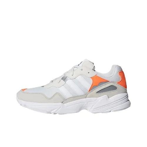 Adidas Originals YUNG 96 Shock Absorbers Slip-Resistant Low Top Footwear Cushioned Unisex White Orange Adidas Originals YUNG 96 Амортизирующие низкие топовые кроссовки с противоскользящей подошвой унисекс белый оранжевый