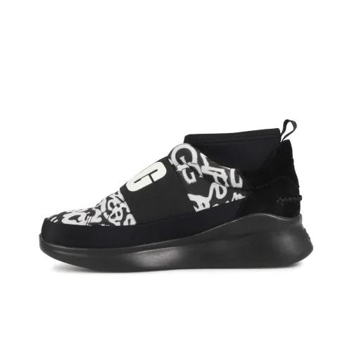 UGG Женские повседневные туфли MID Топ Черно-белая панда Женские