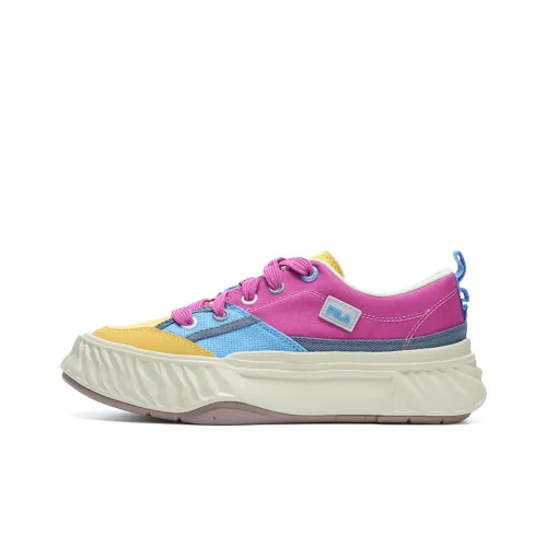FILA Fosso Low-Top Canvas Shoes Purple Blue Yellow Women's