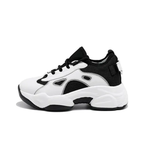 BAIJIHONG Низкий топ обувь с толстой подошвой 5 см женский белый черный