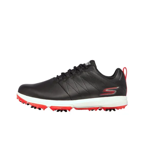 Skechers Go Golf Collection PRO 4 Legacy Low Топ Мужская обувь для гольфа Черная Красная