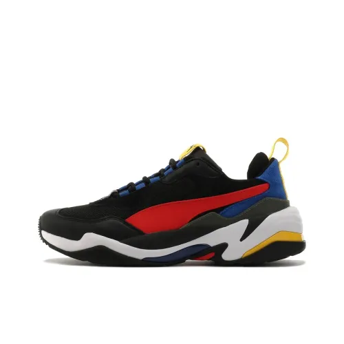 PUMA Thunder Амортизация Низкий Топ Толстая Подошва Кроссовки Унисекс Черный Красный Синий Многоцветный