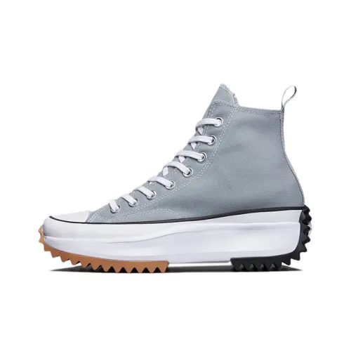Converse Run Star Hike High Топ Кеды Унисекс Серый Белый