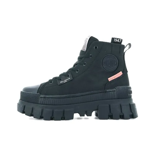 Палладий Revolt Hi TX Anti Slip и износостойкие визуально увеличивают рост высокие кеды женские черные