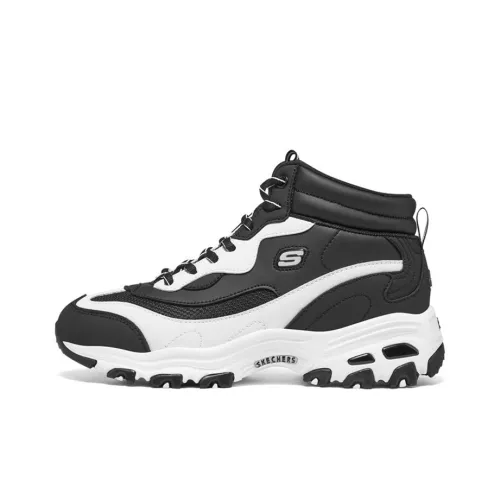 Skechers D'LITES 1,0 High Топ L Толстоподошвенные кроссовки Женские Черный белый