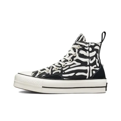Конверс All Star Коллекция Lift High Топ Кеды Женские Черный Белый