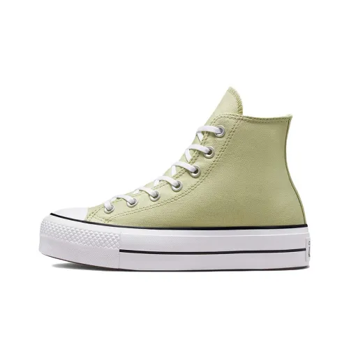Converse Chuck Taylor All Star Lift Устойчивые к истиранию высокие кеды Женские Зеленый Белый