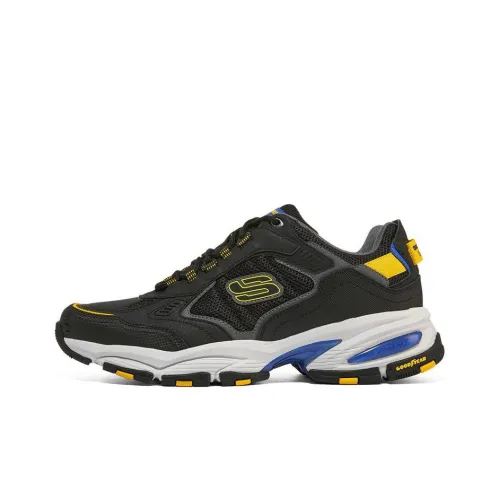 Skechers Vigor 3,0 Low Топ Толстая подошва Кроссовки Мужские Черные Желтые