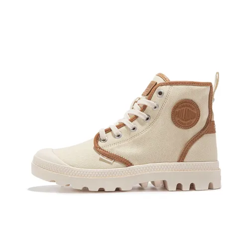 Palladium Pampa Кеды High Топ Дымчатый Белый/Коричневый Унисекс