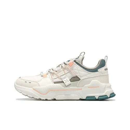 XTEP Vintage New 80 Low Топ Толстая подошва Кроссовки Женские Бежевые