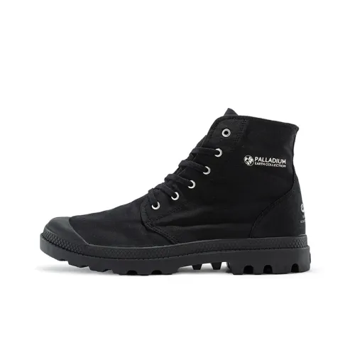 Palladium Pampa Hi Organic II Низкий Устойчивый к истиранию Дышащий Высокий Топ Кеды Унисекс Черный