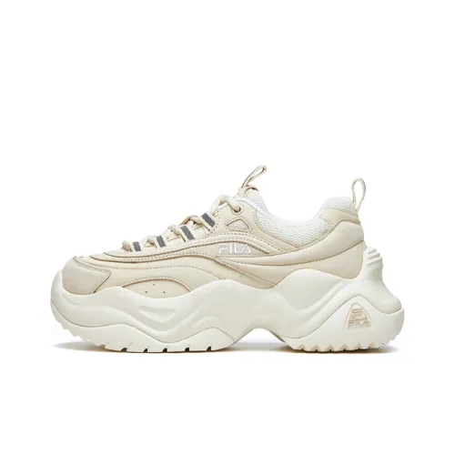 FILA FUSION Ray 1 Pose Устойчивый к истиранию Баланс Увеличение Высоты Низкий Топ Кроссовки с Подошвой Женские Бежевые